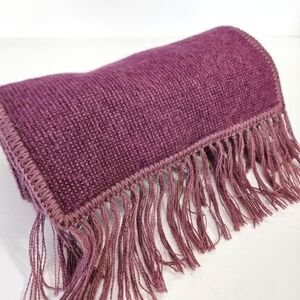 Ccahuantico Alpaca Scarf Raspberry Pink Fringe Scarf Peruvian Peru
